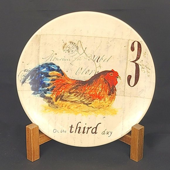 Williams-Sonoma 2009 "12 Days Of Christmas" Day 3 Salad Dessert Plates 8 3/4” - Picture 1 of 5
